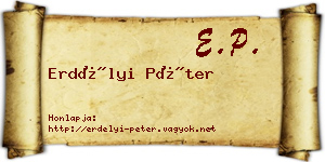 Erdélyi Péter névjegykártya